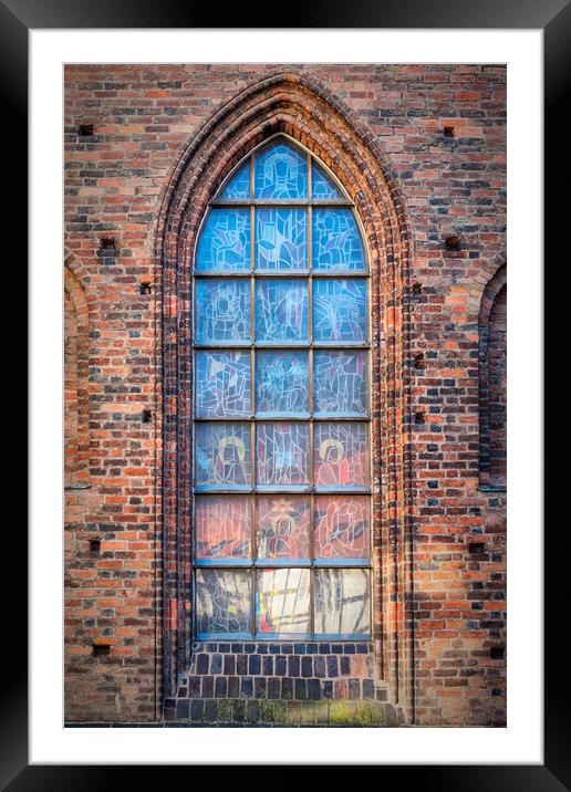 Helsingborg Church Window Framed Mounted Print by Antony McAulay