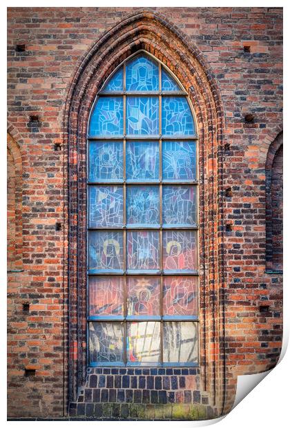 Helsingborg Church Window Print by Antony McAulay