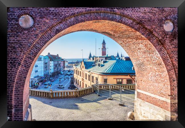 Helsingborg Through the Archway Framed Print by Antony McAulay