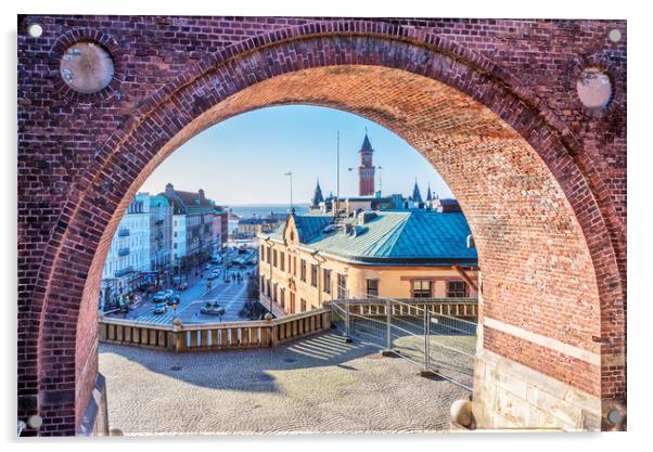 Helsingborg Through the Archway Acrylic by Antony McAulay
