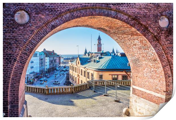 Helsingborg Through the Archway Print by Antony McAulay