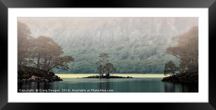 Misty Loch Maree Framed Mounted Print by Craig Doogan