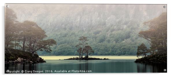 Misty Loch Maree Acrylic by Craig Doogan