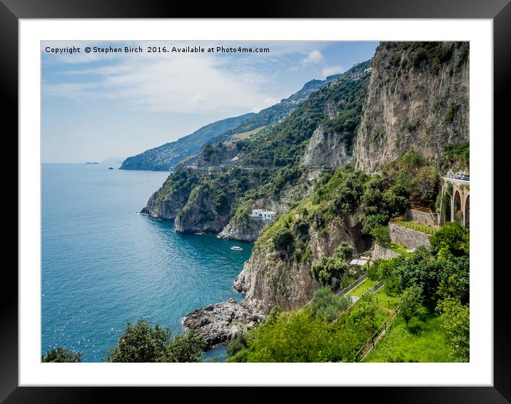 Amalfi Coast Framed Mounted Print by Stephen Birch