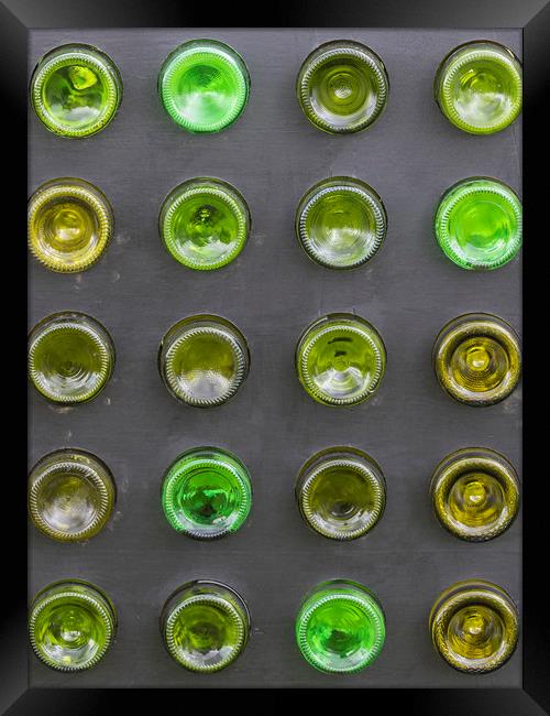 Glass bottles   Framed Print by chris smith