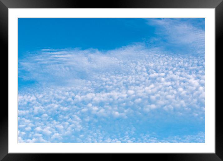 White clouds   Framed Mounted Print by chris smith