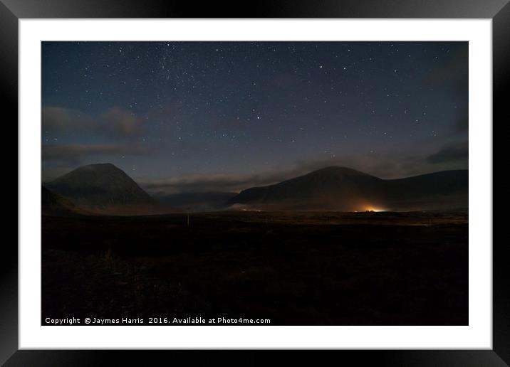 Rannoch Moor under the stars Framed Mounted Print by Jaymes Harris