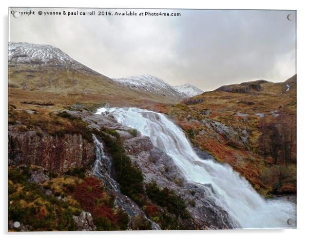 Waterfalls at Glencoe Acrylic by yvonne & paul carroll