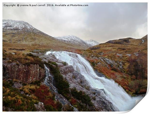 Waterfalls at Glencoe Print by yvonne & paul carroll