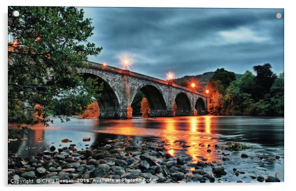 Thomas Telford Bridge - Dunkeld Acrylic by Craig Doogan