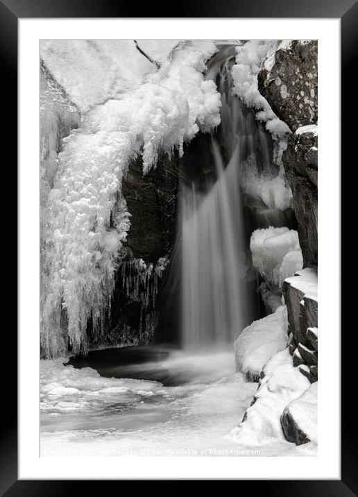 Frozen Falls of Bruar Framed Mounted Print by Craig Doogan