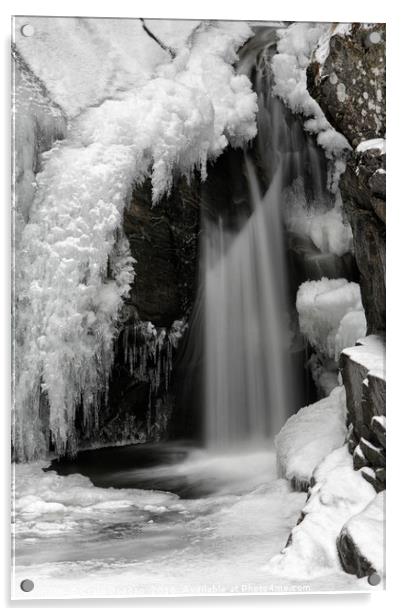 Frozen Falls of Bruar Acrylic by Craig Doogan