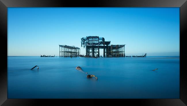 West Pier, Brighton, Early Morning, Long Exposure Framed Print by Sue MacCallum- Stewart