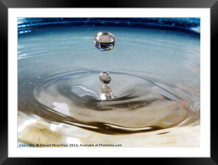 Inspirational Water Drops Framed Mounted Print by Stewart Mcquillian