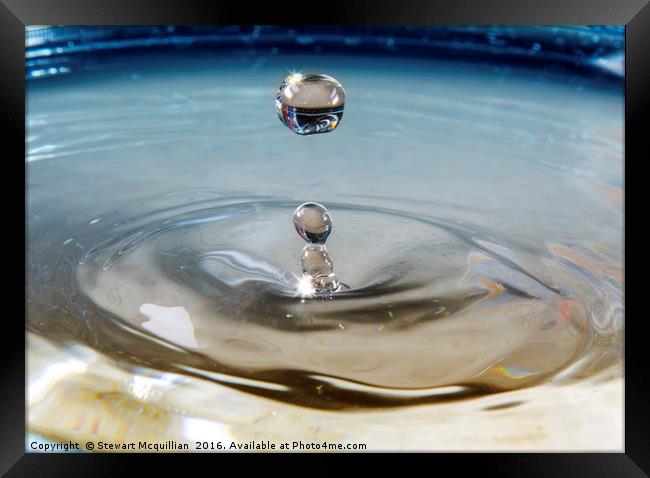 Inspirational Water Drops Framed Print by Stewart Mcquillian