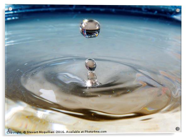 Inspirational Water Drops Acrylic by Stewart Mcquillian