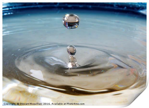 Inspirational Water Drops Print by Stewart Mcquillian