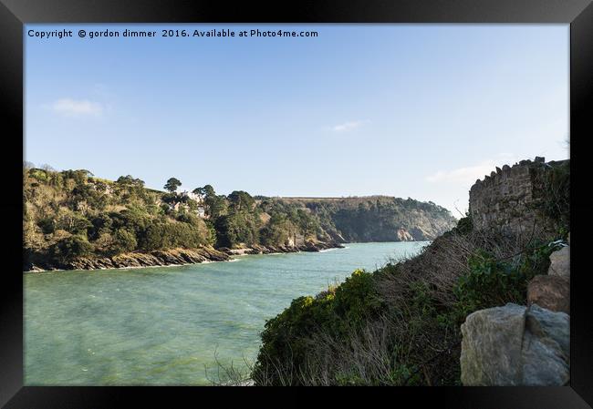 The River Dart from Dartmouth Castle Framed Print by Gordon Dimmer