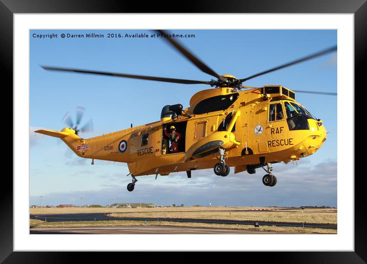 Westland Sea King HAR.3 XZ586  Framed Mounted Print by Darren Willmin