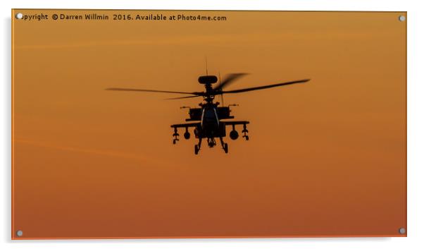 Apache Sunset Acrylic by Darren Willmin
