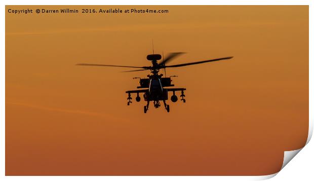 Apache Sunset Print by Darren Willmin