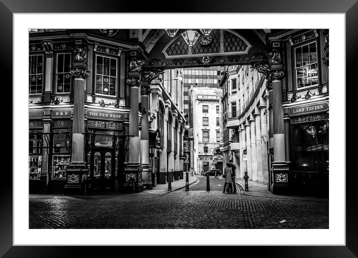 Lovers In Leadenhall Framed Mounted Print by Peter Bunker