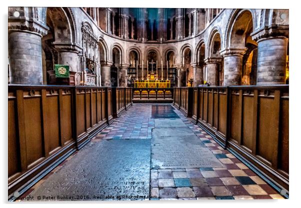 Sanctuary, St. Bartholomew the Great.  Acrylic by Peter Bunker