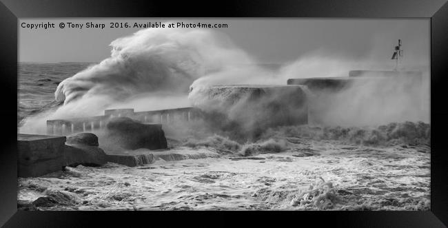 Winter Storm, Hastings, East Sussex Framed Print by Tony Sharp LRPS CPAGB