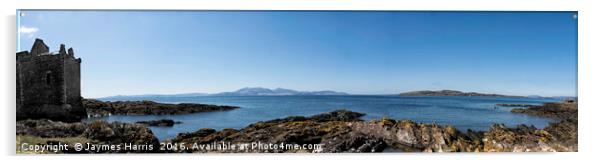 Portencross Panorama  Acrylic by Jaymes Harris