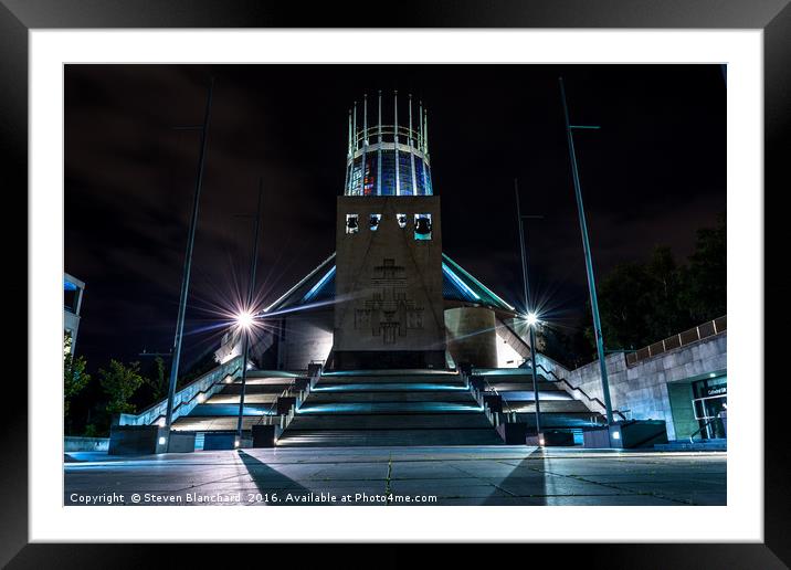 Metropolitan Liverpool cathedral Framed Mounted Print by Steven Blanchard