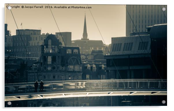 Millennium Bridge Newcastle upon Tyne  Acrylic by Jacqui Farrell