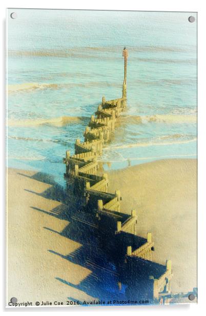 Overstrand Beach Acrylic by Julie Coe