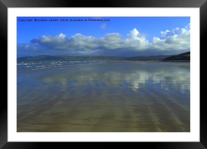 EMPTY BEACH Framed Mounted Print by andrew saxton