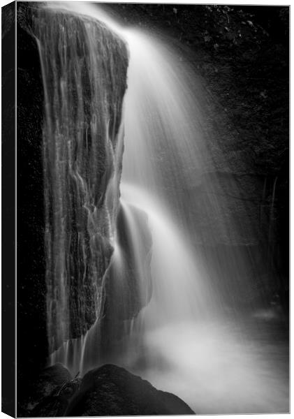 Lumsdale falls, Matlock Canvas Print by Andrew Kearton