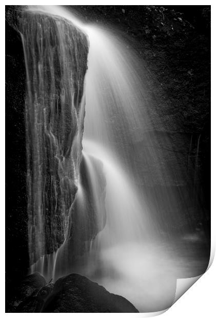 Lumsdale falls, Matlock Print by Andrew Kearton