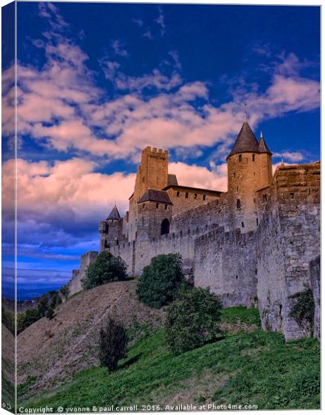 Carcassonne walled city Canvas Print by yvonne & paul carroll