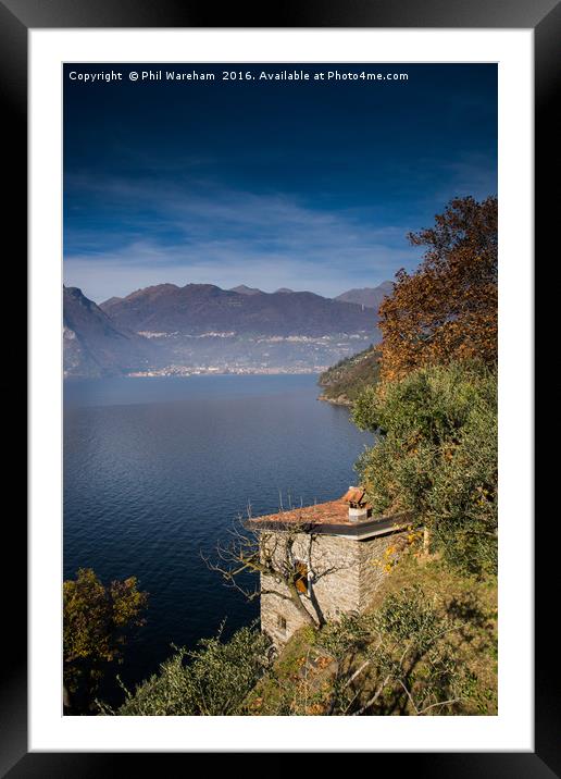 Lake Como Framed Mounted Print by Phil Wareham