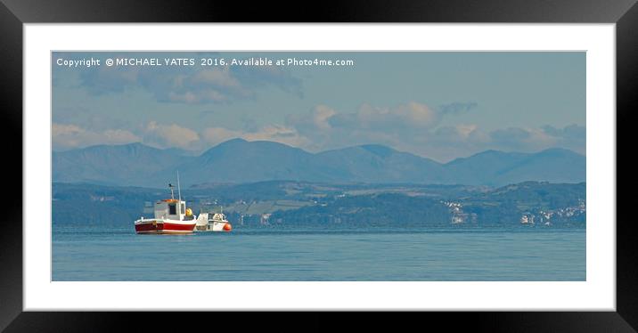 Boats and Mountains Framed Mounted Print by MICHAEL YATES