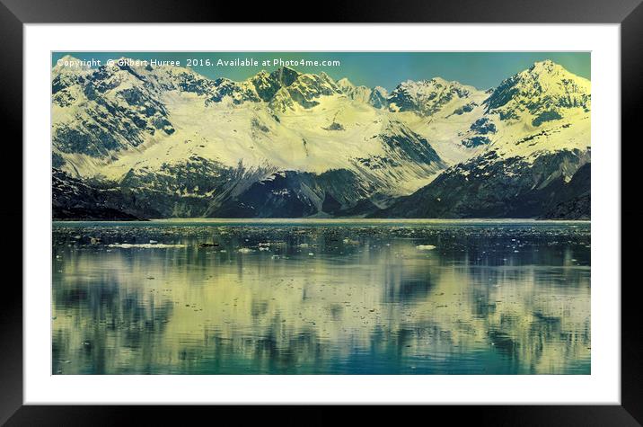 Frozen Splendour: Alaska's Turquoise Wonderland Framed Mounted Print by Gilbert Hurree