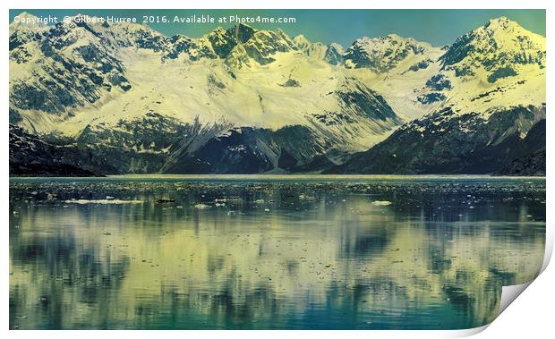 Frozen Splendour: Alaska's Turquoise Wonderland Print by Gilbert Hurree