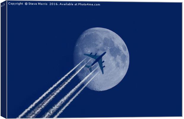 Fly Me To The Moon Canvas Print by Steve Morris