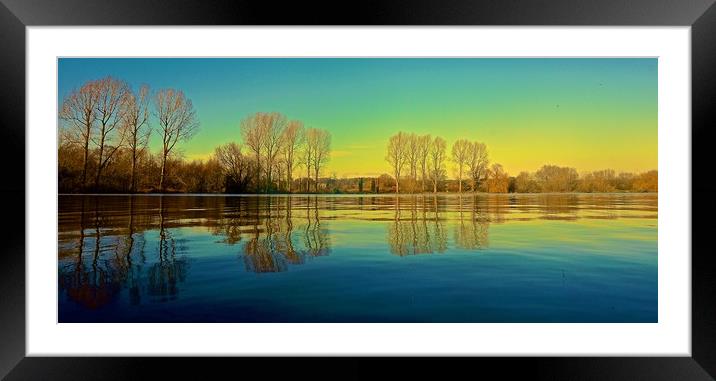  Refection over the lake                           Framed Mounted Print by Sue Bottomley