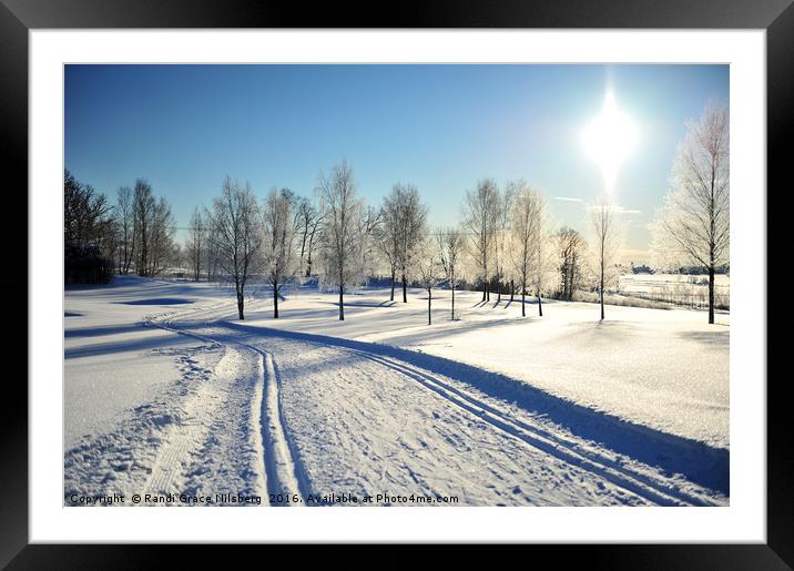 Perfect Day for Skiing Framed Mounted Print by Randi Grace Nilsberg