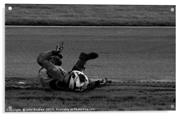 Snetterton racetrack, Acrylic by John Boekee