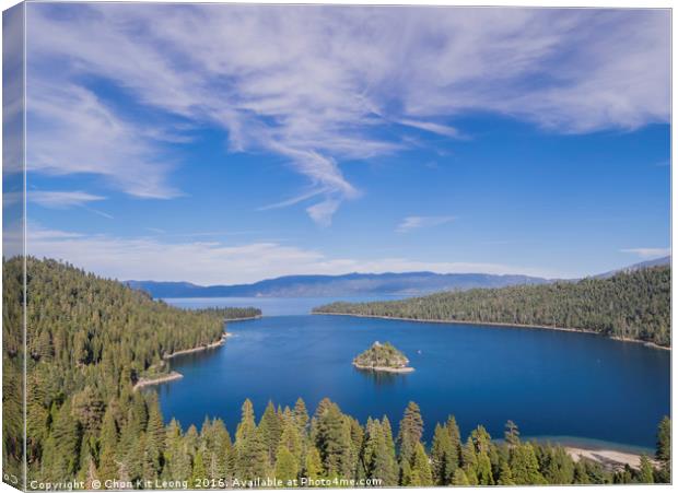 Lake Tahoe, Emerald Bay and Fannette Island Canvas Print by Chon Kit Leong