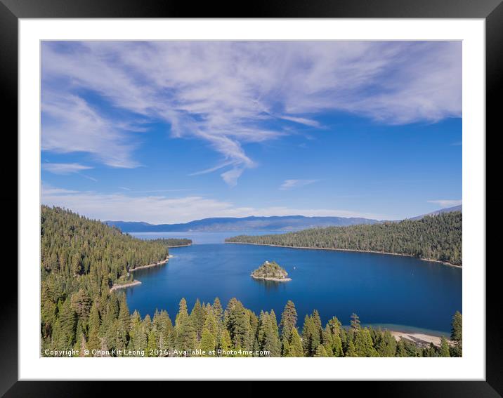 Lake Tahoe, Emerald Bay and Fannette Island Framed Mounted Print by Chon Kit Leong