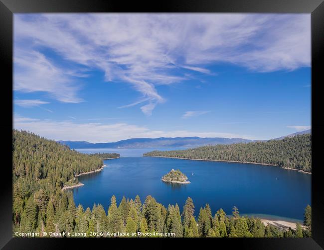 Lake Tahoe, Emerald Bay and Fannette Island Framed Print by Chon Kit Leong