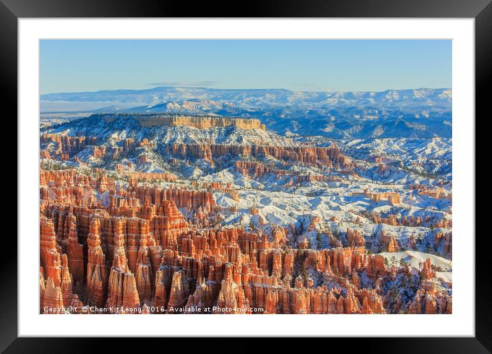 Superb view of Inspiration Point of Bryce Canyon N Framed Mounted Print by Chon Kit Leong