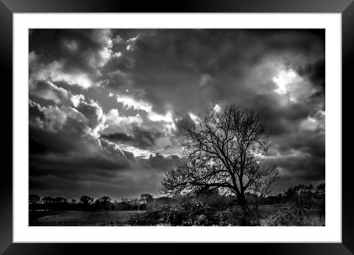 Storms Clouds Gather.  Framed Mounted Print by Peter Bunker