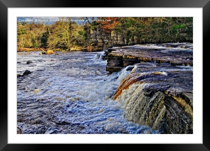 River Swale at Richmond Yorkshire Framed Mounted Print by Martyn Arnold